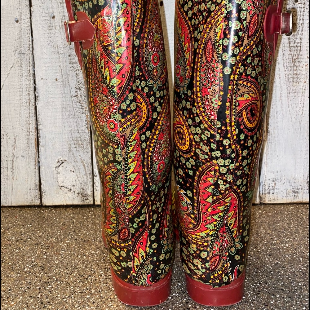 Nomad Puddles Red Paisley Rain Boots View 4
